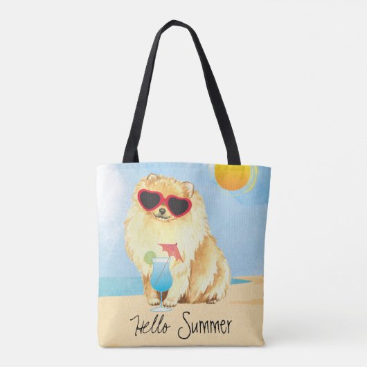 Summer Pomeranian Draagtas (Achterkant)