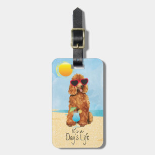 Summer Poodle Bagagelabel