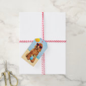 Summer Poodle Cadeaulabel (Met Touw)