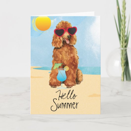 Summer Poodle Kaart (Voorkant)