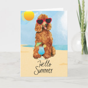 Summer Poodle Kaart