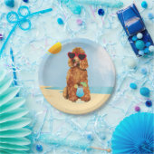 Summer Poodle Papieren Bordje (Feest)