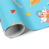 Summer Pool Beach Life Wrapping Paper Cadeaupapier (Rol Hoek)