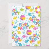 Summer Pool Birthday Party Invitation Kaart (Achterkant)