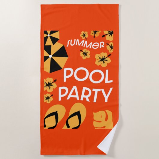 Summer Pool Partijen Strandlaken (Voorkant)