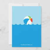 Summer POOL Party Birthday Invitation Boy Kaart (Achterkant)