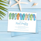 Summer Pool Party Cust Teenslippers Kaart