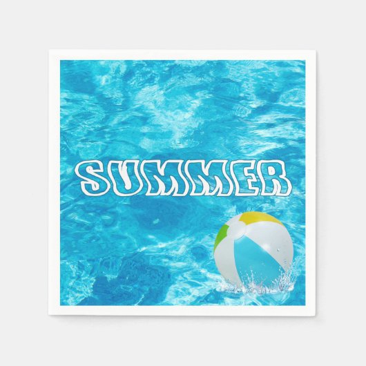 Summer Pool Party Fun Napkins Servet (Voorkant)