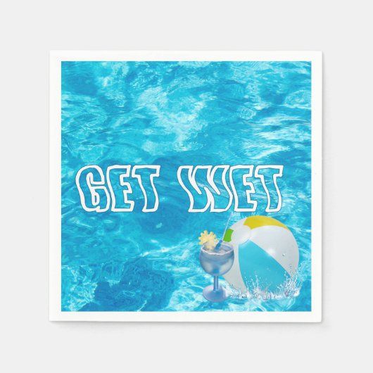 Summer Pool Party Fun Napkins Servet (Voorkant)
