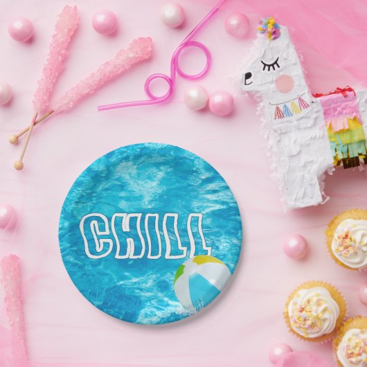 Summer Pool Party Fun Papieren Bordje (Feest)