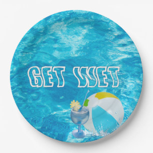 Summer Pool Party Fun Papieren Bordje