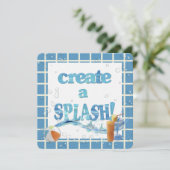 Summer Pool Party Kaart (Staand voorkant)