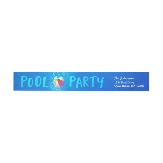 Summer Pool Party Return Address Labels (Individueel)