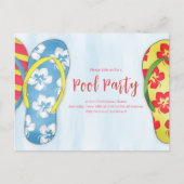 Summer Pool Party Schattigee Aangepaste Briefkaart (Voorkant)