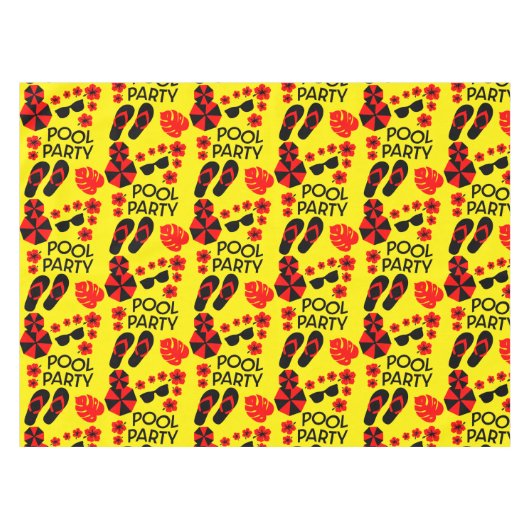 Summer Pool Party Tablecloth Tafelkleed (Voorkant (Horizontaal))