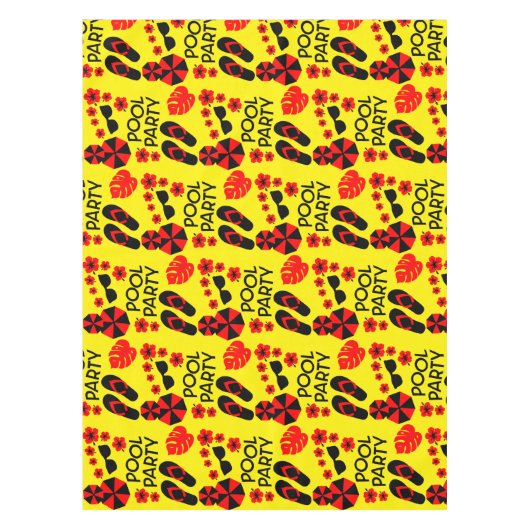 Summer Pool Party Tablecloth Tafelkleed (Voorkant)