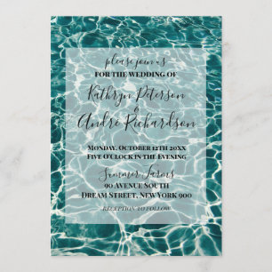 Summer Pool Wedding Kaart