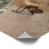 Summer Poolside Aesthetic Straw Hat Poster (Hoek)