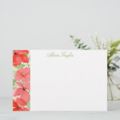 Summer Poppies Briefpapier (Staand voorkant)