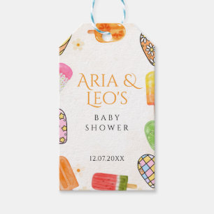 Summer Popsicle Baby shower Favoriet Tags Cadeaulabel