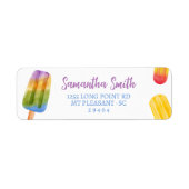 Summer Popsicle Boeken voor Baby shower Etiket (Voorkant)