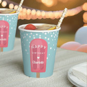 Summer Popsicle Kids Birthday Party Personalized Papieren Bekers