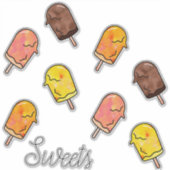 Summer Popsicle Sticker set (Voorkant)