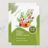 Summer Potluck Party Kaart (Voorkant / Achterkant)