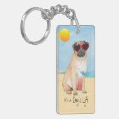 Summer Pug Sleutelhanger (Voorkant Links)