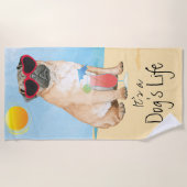 Summer Pug Strandlaken (Voorkant)