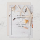 Summer QR Code RSVP Beach Weddenschap Kaart (Voorkant / Achterkant)