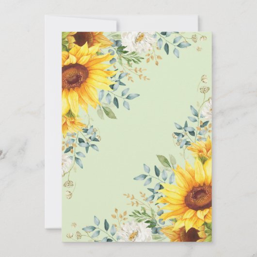 SUMMER RADIANCE - Tuinzonnebloemen Vrijgezellenfee Kaart (Achterkant)