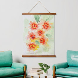 Summer Radiance - Wandtapijt met houten bovenkant Hangend Wandkleed