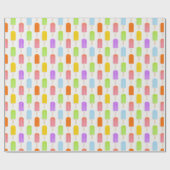 Summer Rainbow Popsicles Pattern Cadeaupapier (Vlak)