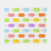 Summer Rainbow Popsicles Pattern Fleece Deken (Voorkant (Horizontaal))