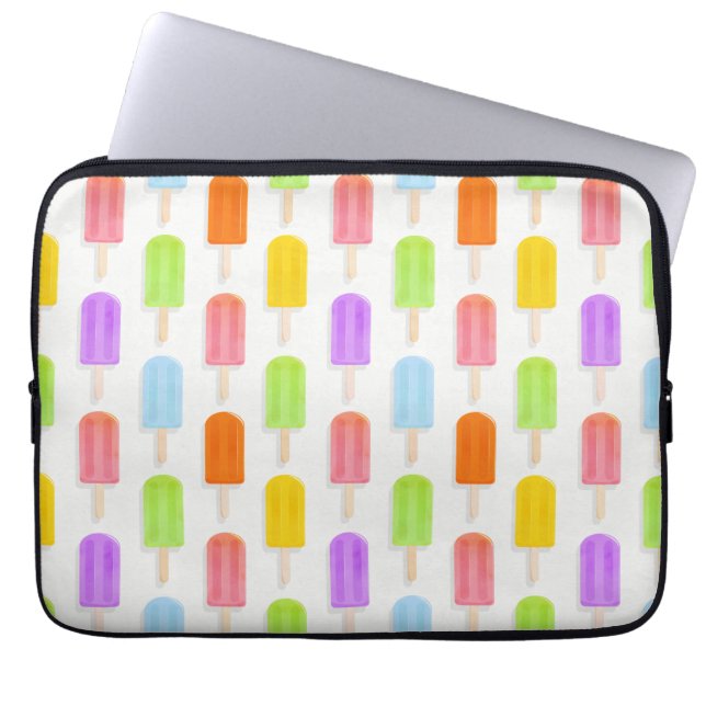 Summer Rainbow Popsicles Pattern Laptop Sleeve (Voorkant)