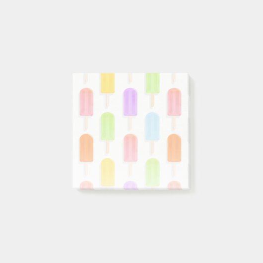 Summer Rainbow Popsicles Pattern Post-it® Notes (Voorkant)