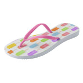 Summer Rainbow Popsicles Pattern Teenslippers (Schuin)
