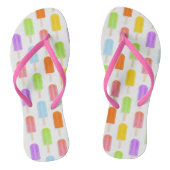 Summer Rainbow Popsicles Pattern Teenslippers (Voetbed)