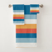 Summer Rainbow Stripes Bad Handdoek (Insitu)