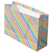 Summer Rainbow Stripes Groot Cadeauzakje (Voorkant Gekanteld)