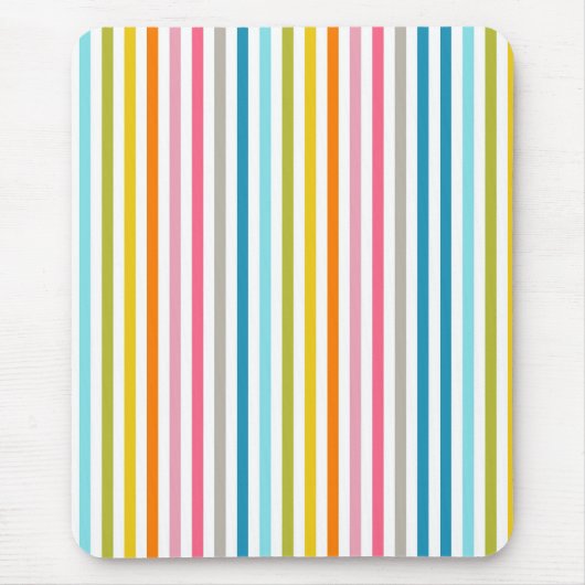 Summer Rainbow Stripes Muismat (Voorkant)