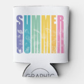 Summer Rainbow Typografie - GraphicLoveShop Blikjeskoeler (Voorkant)
