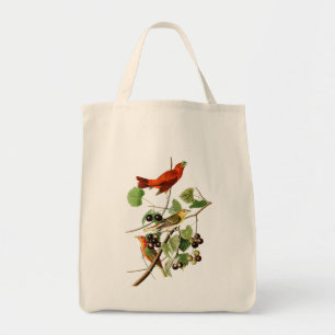 Summer Red Bird John James Audubon Birds America Tote Bag