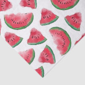 Summer Red Green Watermelon Waterverf Pattern Tissuepapier (Detail)