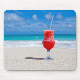 Summer Red Strawberry Margarita On Tropical Beach Muismat