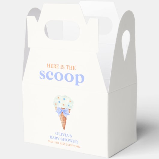 Summer Retro Bow Star Ice Cream Baby shower Bedankdoosjes (Open)