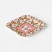 Summer Retro Butterfly | Monogrampapier — Borden Papieren Bordje (Gebogen)
