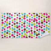 Summer Retro Dots Beach Piscine Serviette vacances (Devant)