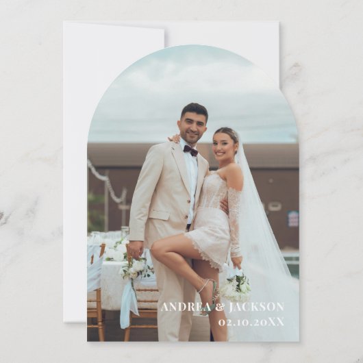 Summer Retro rose et orange Faire-part de mariage (Dos)